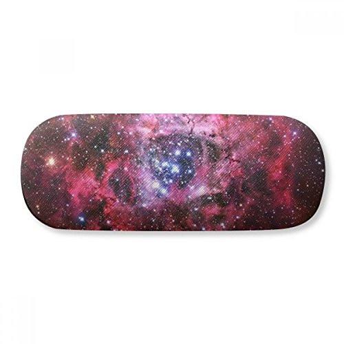 Rose Red Monoceros Rosette Nebula Pattern Glasses Case Eyeglasses Clam Shell Holder Storage Box