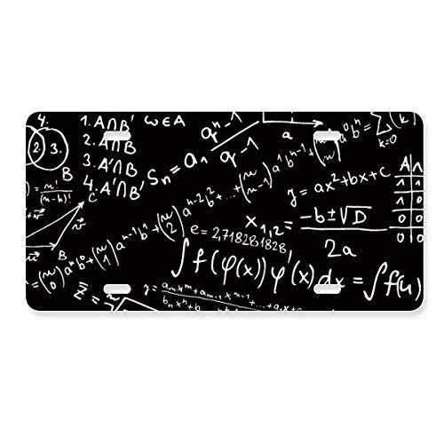 DIYthinker Seeking Limits Formulas Science Calculus Figure License Plate Car Decoration Stainless Steel Accessory