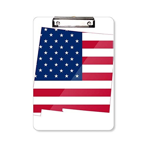 America Map Stars Stripes Flag Shape Clipboard Folder Writing Pad Backing Plate A4