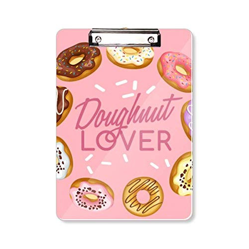 Doughnut Circle Western Dessert Food Clipboard Folder Writing Pad Backing Plate A4