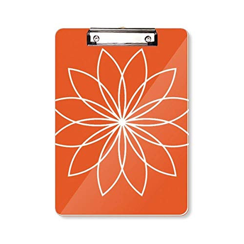 Flower Line Plant Flower Pattern Clipboard Folder Writing Pad Backing Plate A4