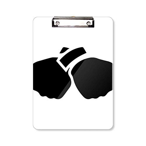 Gesture Fist Silhouette Pattern Clipboard Folder Writing Pad Backing Plate A4