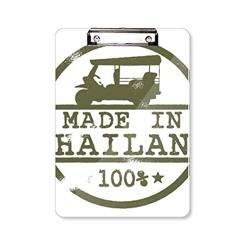 Thailand Make in Thailand Tractor Illustration Clipboard Folder Writing Pad Backing Plate A4