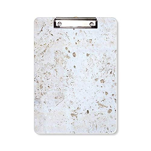 White Wall Rough Surface Texture Clipboard Folder Writing Pad Backing Plate A4