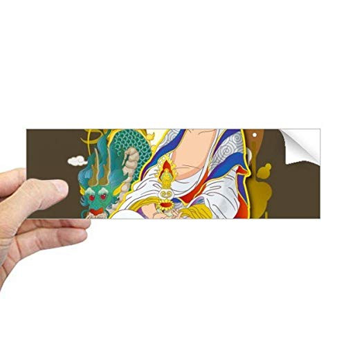 DIYthinker Religion Buddhist Eighteen Arhats Figure Rectangle Bumper Sticker Notebook Window Decal