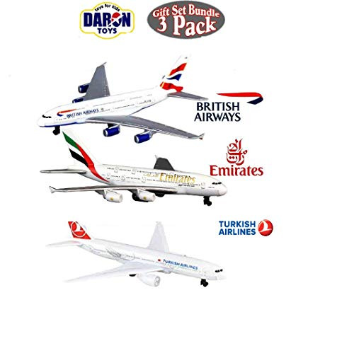 Daron Airplanes International Pack | British Airway, Emirates & Turkish Airlines