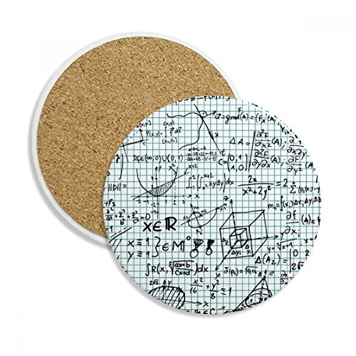 Geometry Mathematical Formulas Calculus Figure Coaster Cup Mug Tabletop Protection Absorbent Stone