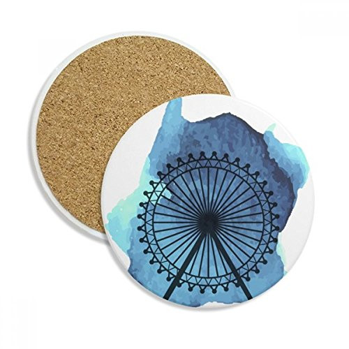 London Eye Ferris Wheel England Britain UK Coaster Cup Mug Tabletop Protection Absorbent Stone London Eye Ferris Wheel England Britain UK Coaster Cup Mug Tabletop Protection Absorbent Stone