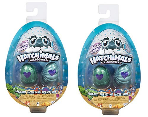 CollEGGtibles Hatchimales Mermal Magic Set of 2 - 2 Pack Shell and Nest - Season 5 (Color May Vary) 