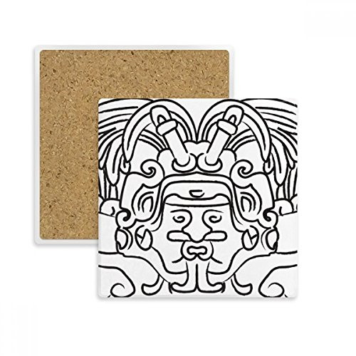 Egypt Figure Wings Fresco Asymmetric Square Coaster Cup Mat Mug Subplate Holder Insulation Stone