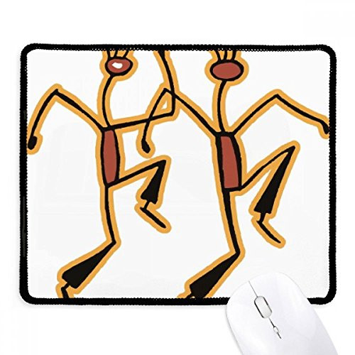 Egypt Figure Dancing Funny Pattern Mousepad Stitched Edge Mat Rubber Gaming Pad