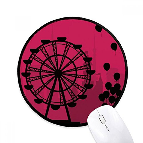 Balloon Ferris Wheel Amusement Park Mouse Pad Desktop Office Round Mat for Computer Balloon Ferris Wheel Amusement Park Mouse Pad Desktop Office Round Mat for Computer