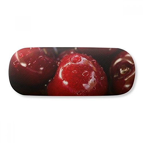 Temperate Red Fruits Picture Cherry Glasses Case Eyeglasses Hard Shell Storage Spectacle Box