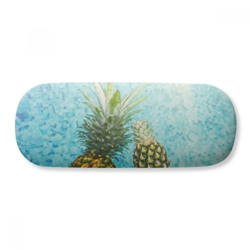 Pineapple Red Fruits Picture Blue Water Glasses Case Eyeglasses Hard Shell Storage Spectacle Box