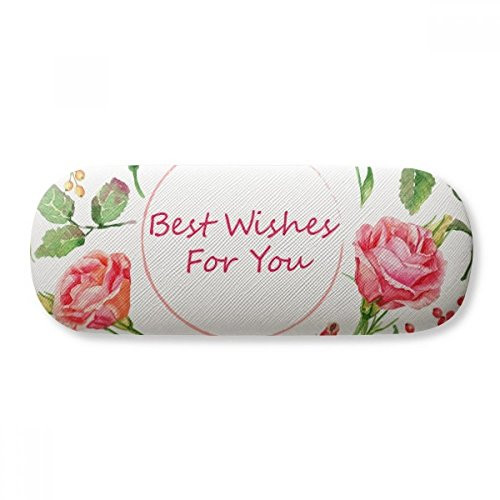 Red Roses Bush Pattern Flowers Glasses Case Eyeglasses Hard Shell Storage Spectacle Box