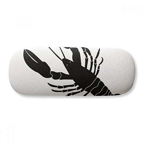 Black Shrimp Marine Life Illustration Glasses Case Eyeglasses Hard Shell Storage Spectacle Box