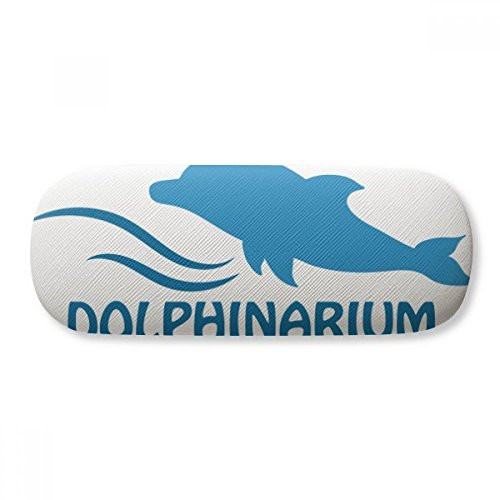 Blue Ocean Swimming Dolphin Pattern Glasses Case Eyeglasses Hard Shell Storage Spectacle Box