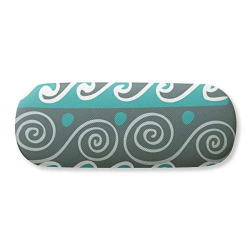 Blue Wave Mexico Totems Ancient Civilization Glasses Case Eyeglasses Hard Shell Storage Spectacle Box