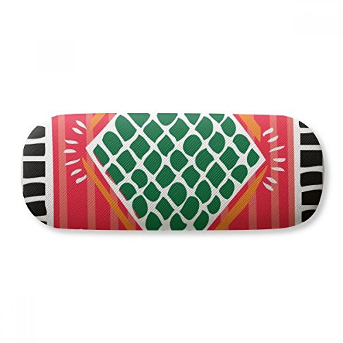 Red Green Line Mexico Totems Ancient Civilization Glasses Case Eyeglasses Hard Shell Storage Spectacle Box