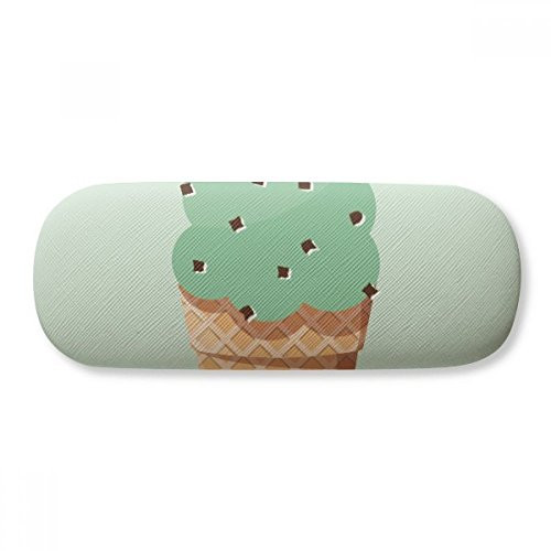 Green Oatmeal Ice Cream Illustration Glasses Case Eyeglasses Hard Shell Storage Spectacle Box