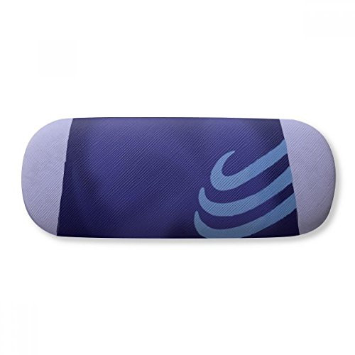 Illustration Blue Stripe Short Pattern Glasses Case Eyeglasses Hard Shell Storage Spectacle Box