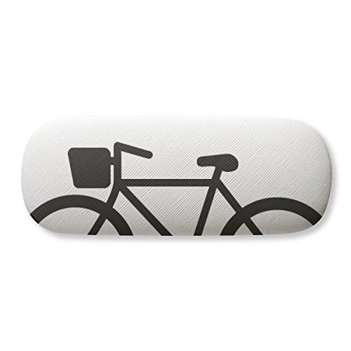 I Love Red Heart Bicycle Pattern Glasses Case Eyeglasses Hard Shell Storage Spectacle Box