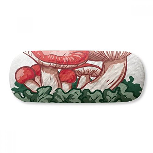 Beautiful Red Poisonous Mushroom Illustration Glasses Case Eyeglasses Hard Shell Storage Spectacle Box