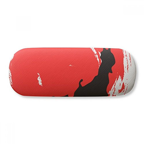 Black Map Abstract Japan Glasses Case Eyeglasses Hard Shell Storage Spectacle Box