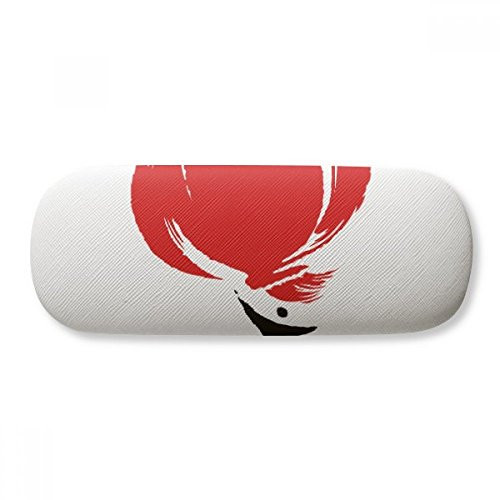 Chinese Traditional Lantern Red Pattern Glasses Case Eyeglasses Hard Shell Storage Spectacle Box