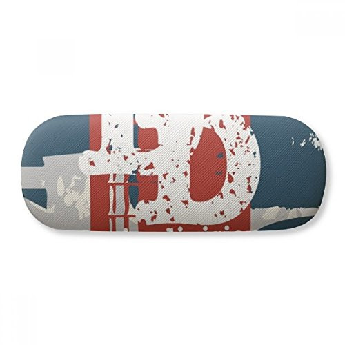 Graffiti Street Red Blue Phone Booth Pattern Glasses Case Eyeglasses Hard Shell Storage Spectacle Box