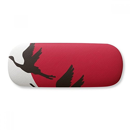 Japan Red Black Flying Geese Glasses Case Eyeglasses Hard Shell Storage Spectacle Box