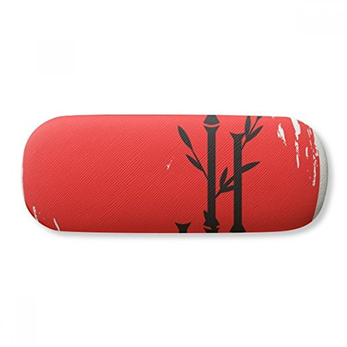 Red Black Japan Abstract Brush Glasses Case Eyeglasses Hard Shell Storage Spectacle Box