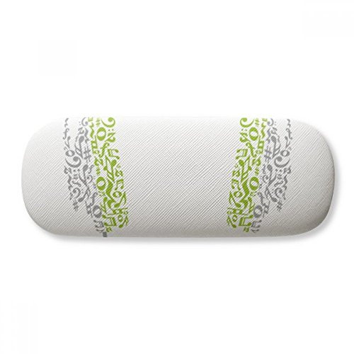 Green Gray Music Headset Pattern Glasses Case Eyeglasses Hard Shell Storage Spectacle Box