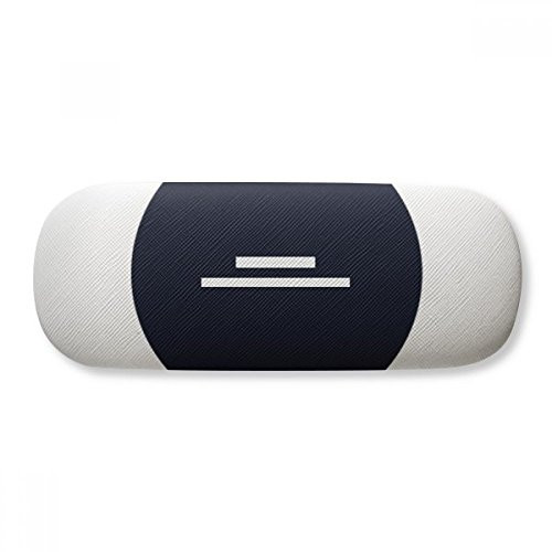 White Music Half Rest Note Black Glasses Case Eyeglasses Hard Shell Storage Spectacle Box