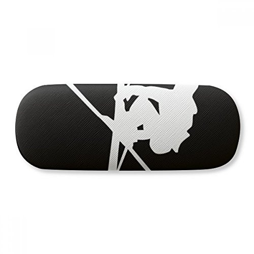 Skateboarding Black Sport Outline Glasses Case Eyeglasses Hard Shell Storage Spectacle Box