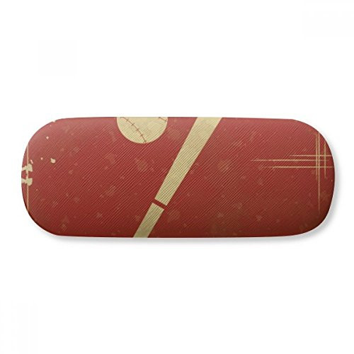 Sport Baseball Illustration Red Pattern Glasses Case Eyeglasses Hard Shell Storage Spectacle Box