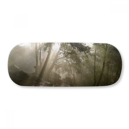 Green Forestry Science Nature Scenery Glasses Case Eyeglasses Hard Shell Storage Spectacle Box