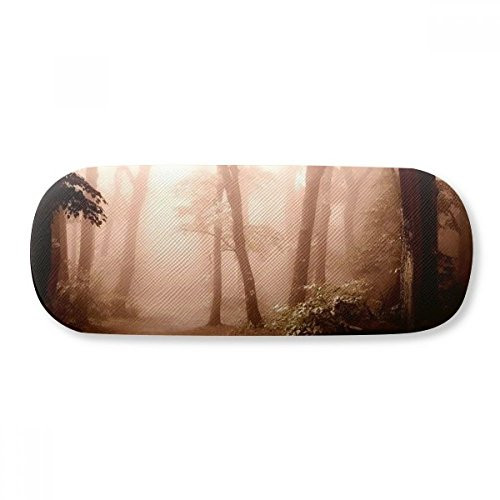 Red Dark Forestry Science Nature Scenery Glasses Case Eyeglasses Hard Shell Storage Spectacle Box