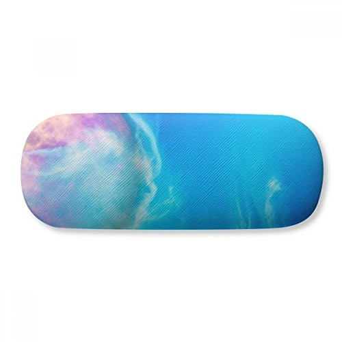 Blue Yellow Stars Dark Night Sky Glasses Case Eyeglasses Hard Shell Storage Spectacle Box