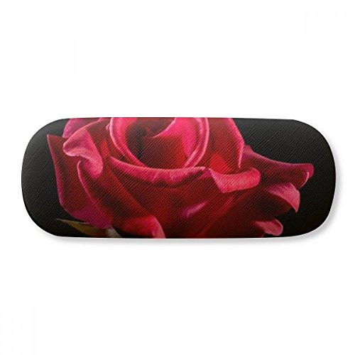 Dark Red Roses Flowers Glasses Case Eyeglasses Hard Shell Storage Spectacle Box