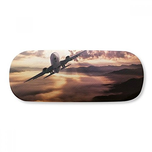 Dark Red Sky Clouds Glasses Case Eyeglasses Hard Shell Storage Spectacle Box