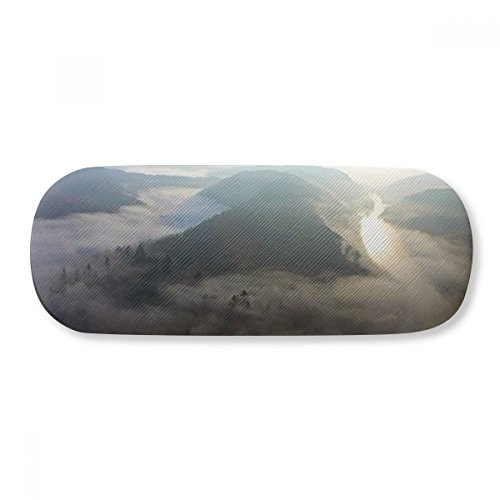 Fog Green Forestry Science Nature Scenery Glasses Case Eyeglasses Hard Shell Storage Spectacle Box