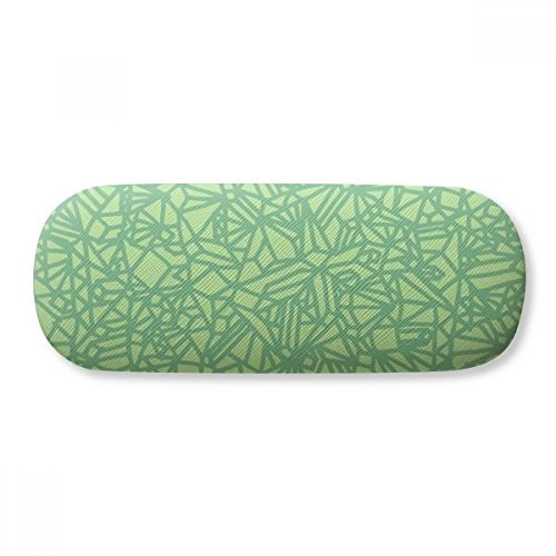 Green Patterns Interlaced Lines Abstract Glasses Case Eyeglasses Hard Shell Storage Spectacle Box