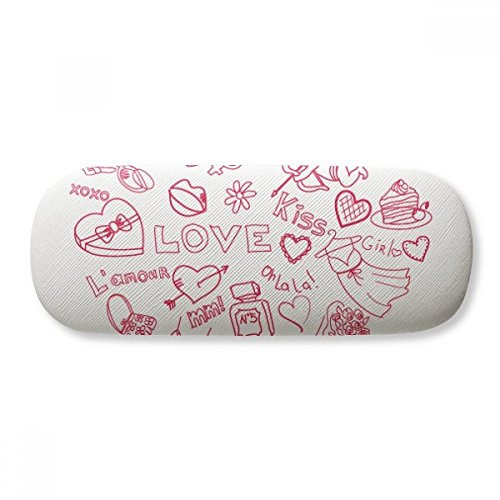 Valentine's Day Red Heart Shaped Angel Glasses Case Eyeglasses Hard Shell Storage Spectacle Box