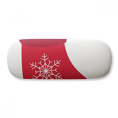 Christmas Snowflake Sock Red Festival Glasses Case Eyeglasses Hard Shell Storage Spectacle Box