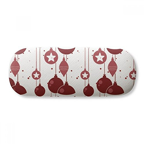 Red White Decoration Pattern Christmas Glasses Case Eyeglasses Hard Shell Storage Spectacle Box