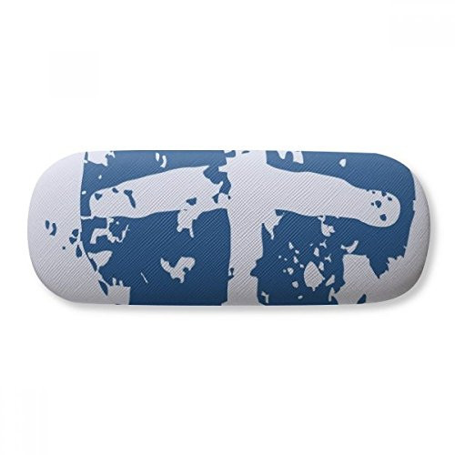 Blue Plane Design Illustration Pattern Glasses Case Eyeglasses Hard Shell Storage Spectacle Box