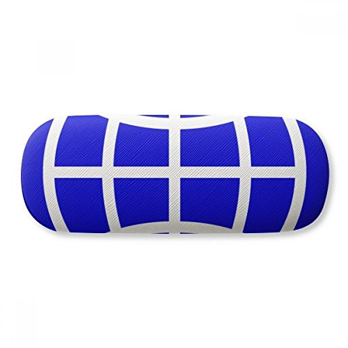 Earth Blue Square Warning Mark Glasses Case Eyeglasses Hard Shell Storage Spectacle Box