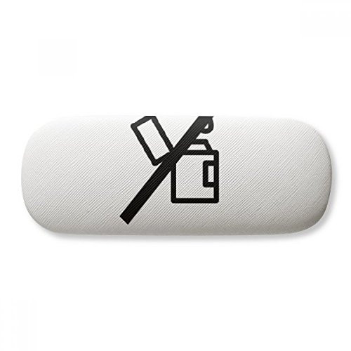 No Open Flame Black Symbol Pattern Glasses Case Eyeglasses Hard Shell Storage Spectacle Box