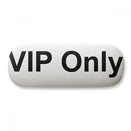 Vip Only Black Symbol Pattern Glasses Case Eyeglasses Hard Shell Storage Spectacle Box